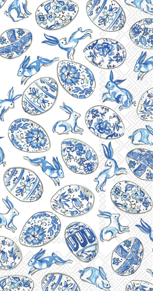 Blue and White Eggs Guest Towels