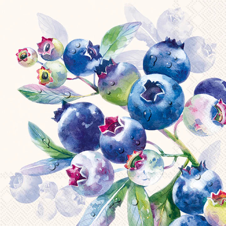 Blueberry Fruits Cocktail Napkins