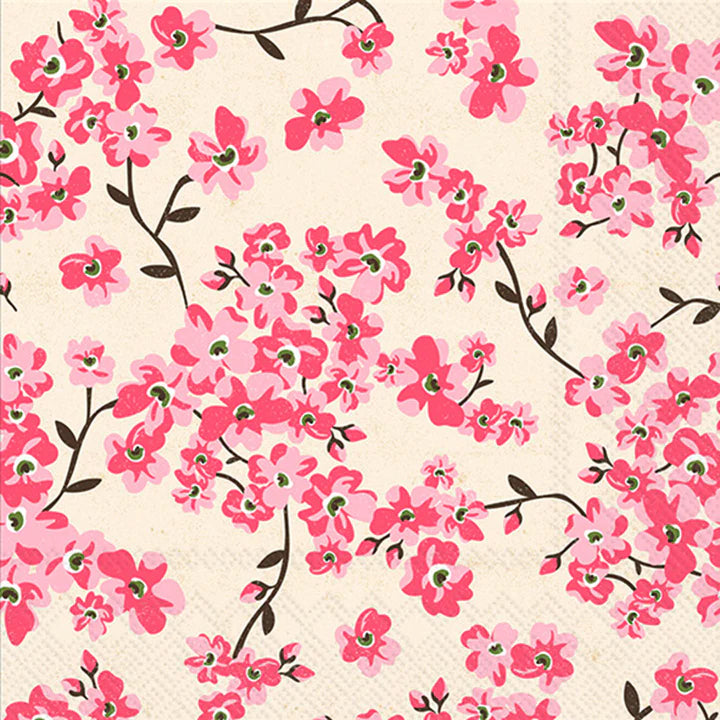 Cherry Blossoms Patter Cocktail Napkins