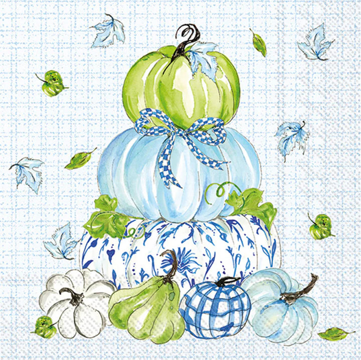 Chinoiserie Stacked Pumpkins Cocktail Napkins