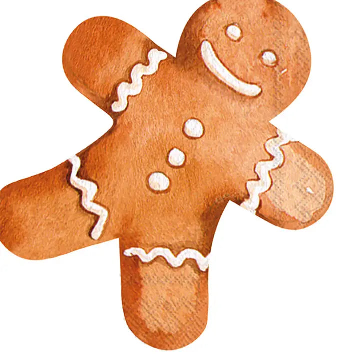 Gingerbread Man Shaped Luncheon Napkins