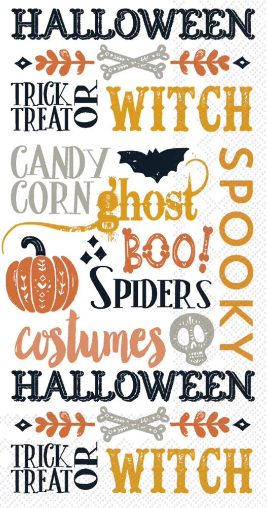 Halloween Words Guest Towels