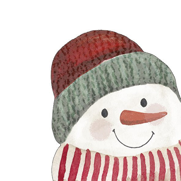 Happy Snowman Shaped Luncheon Napkins