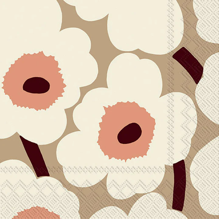 Marimekko Unikko Cream Cocktail Napkins