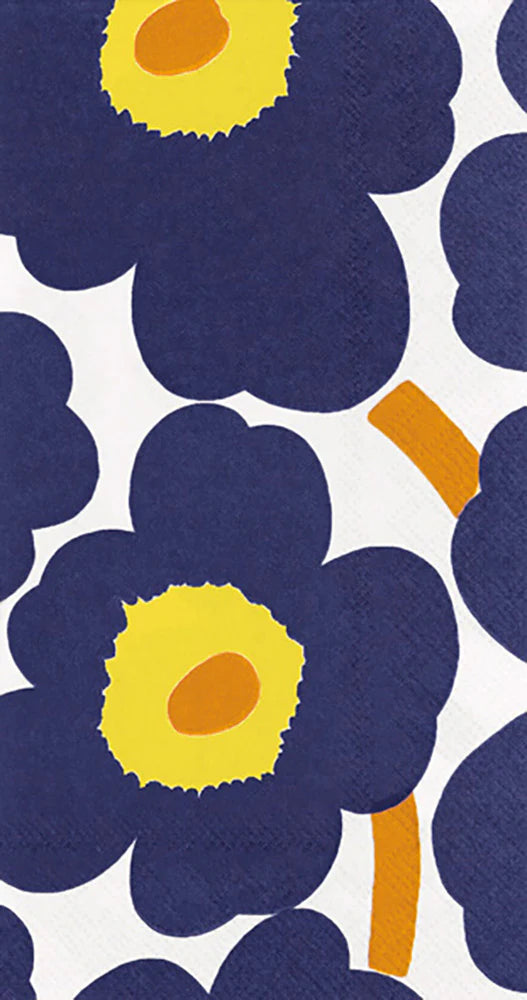 Marimekko Unikko Dark Blue Guest Towels