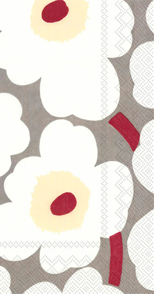 Unikko Grey Cream Guest Towels