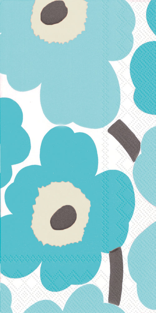 Unikko Turquoise Guest Towels