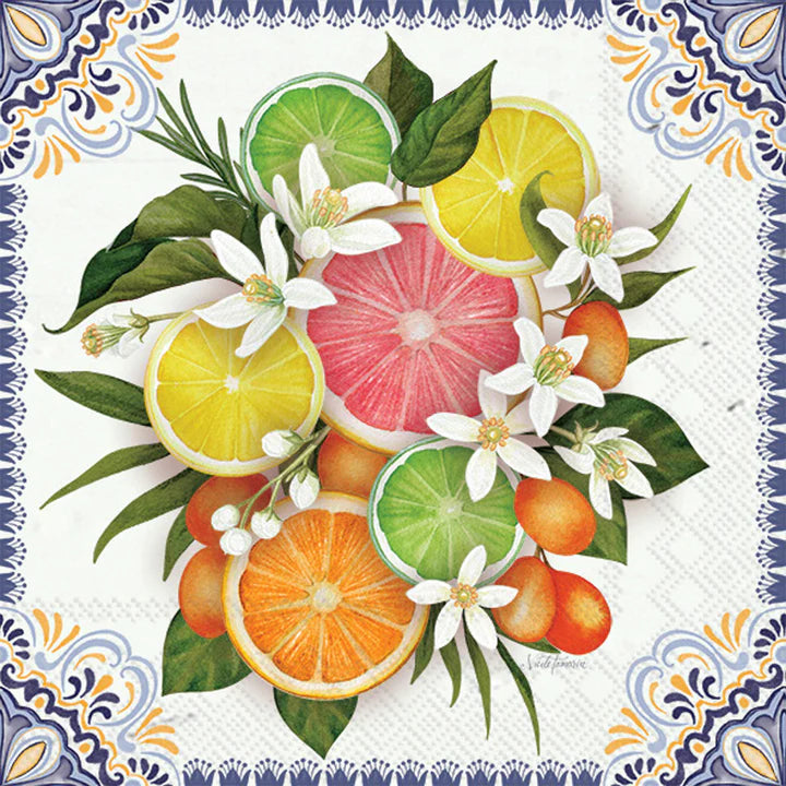 Mediterranean Citrus Cocktail Napkins