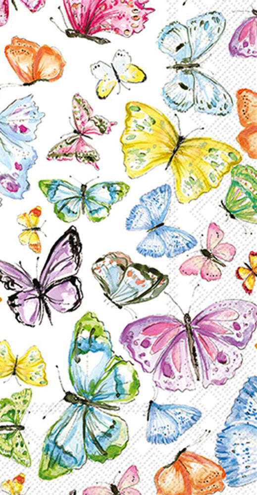 Multi Color Butterflies Guest Towels