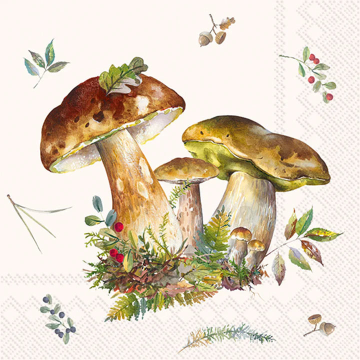 Mushroom Collection Cocktail Napkins