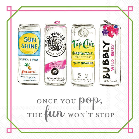 Once You Pop Cocktail Napkins