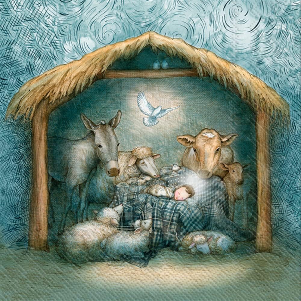 Peace Nativity Cocktail Napkins