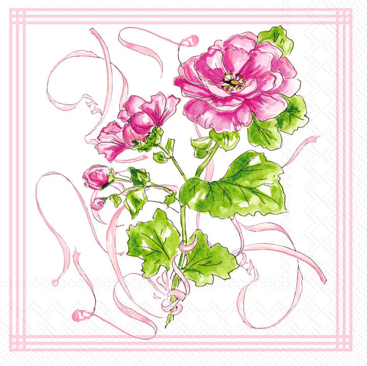 Pink Garden Party Cocktail Napkins