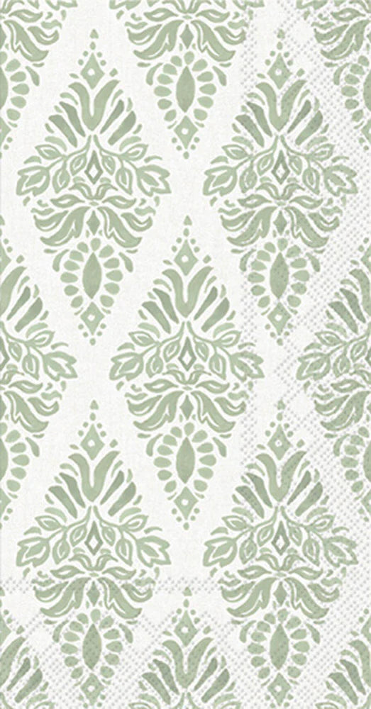 Soft Petals Green Guest Towels