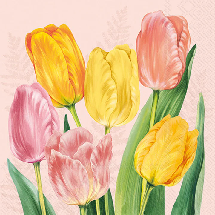 Spring Tulips Cocktail Napkins