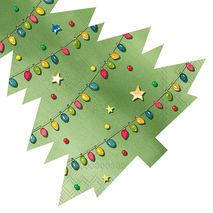 Tree Lights Shaped Luncheon Napkins
