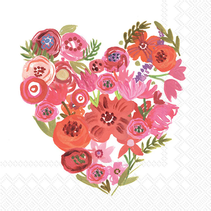 Valentine Chic Heart Cocktail Napkins