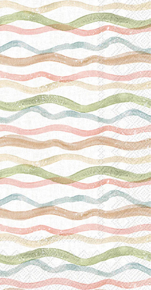 Watercolor Coast Waves Guest Towels