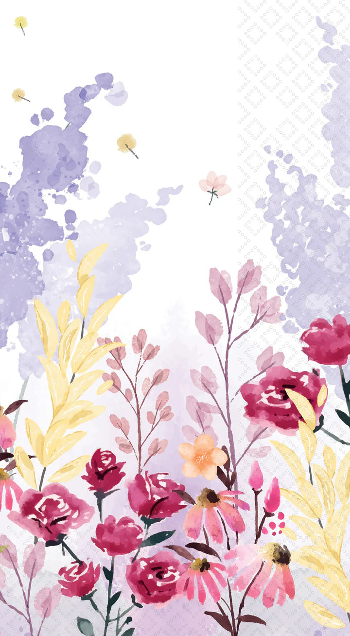 Watercolor Flowerfield Guest Towels