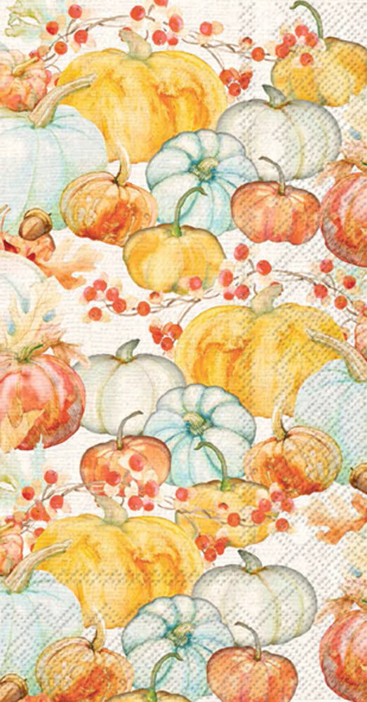 Watercolor Pumpkins Guest Towels