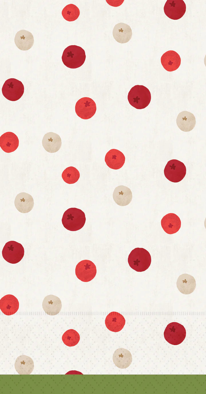 Winter Berry Dots Guest Towels