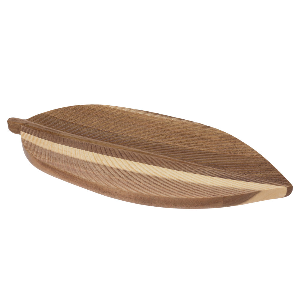 Large Leaf Acacia Wood Tray
