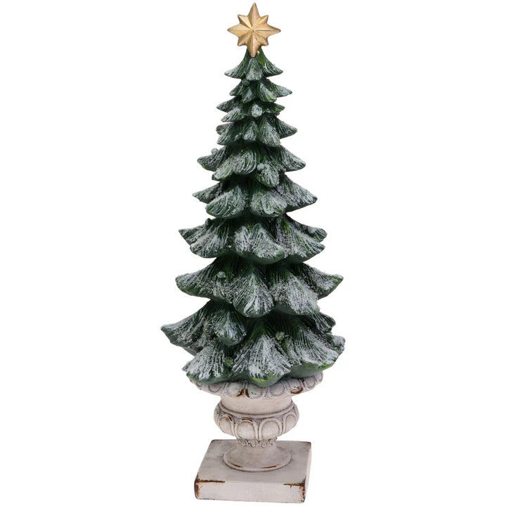 Large Frosted Pine Tree Topiary