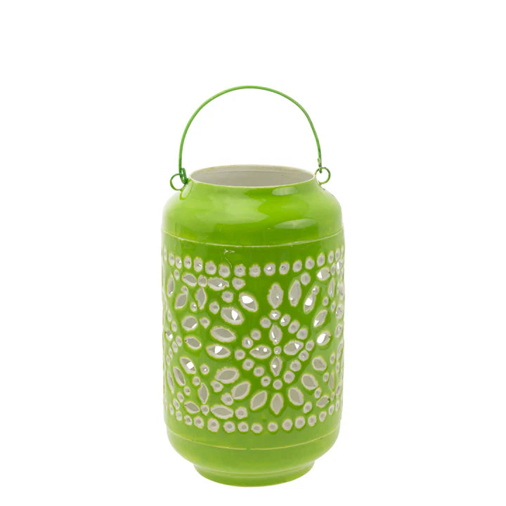 Lime Metal Lantern Medium