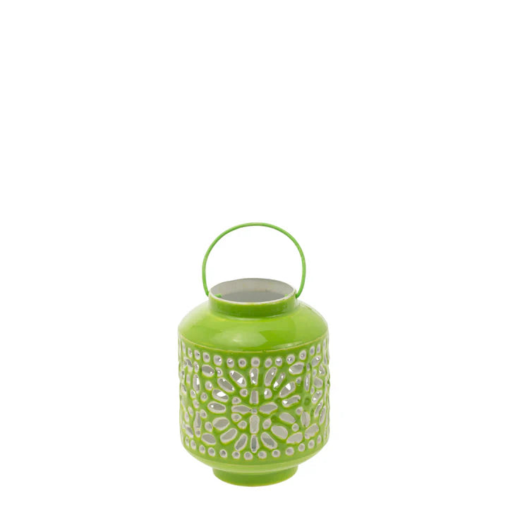 Lime Metal Lantern Small