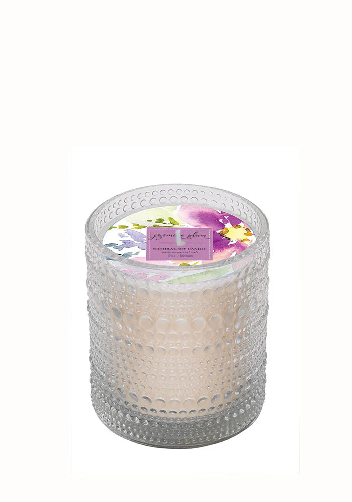 Jasmine Plum Natural Soy Wax Candle 12 oz.