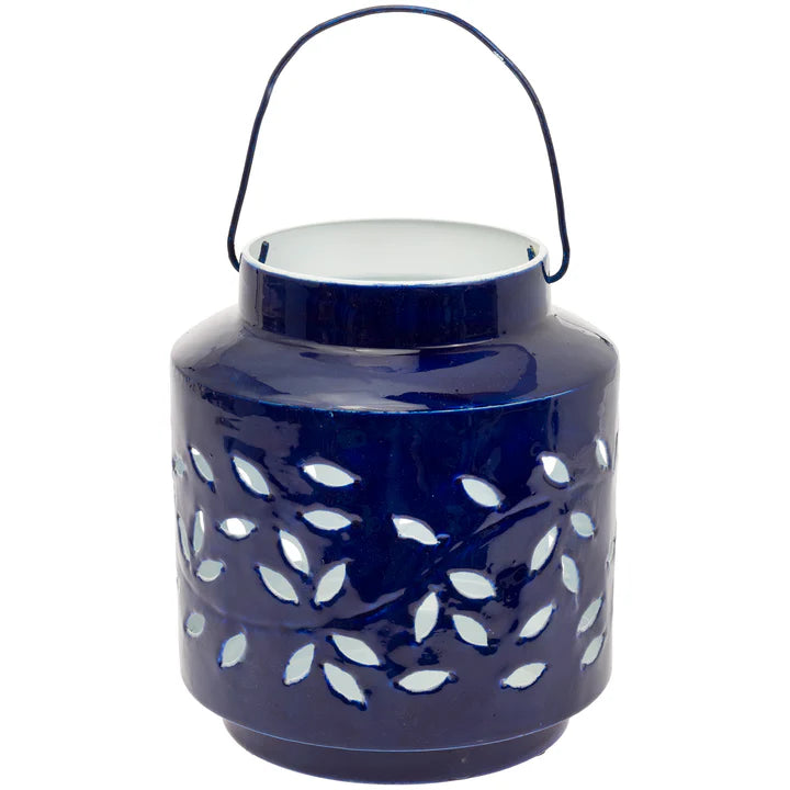 Navy Metal Lantern Medium