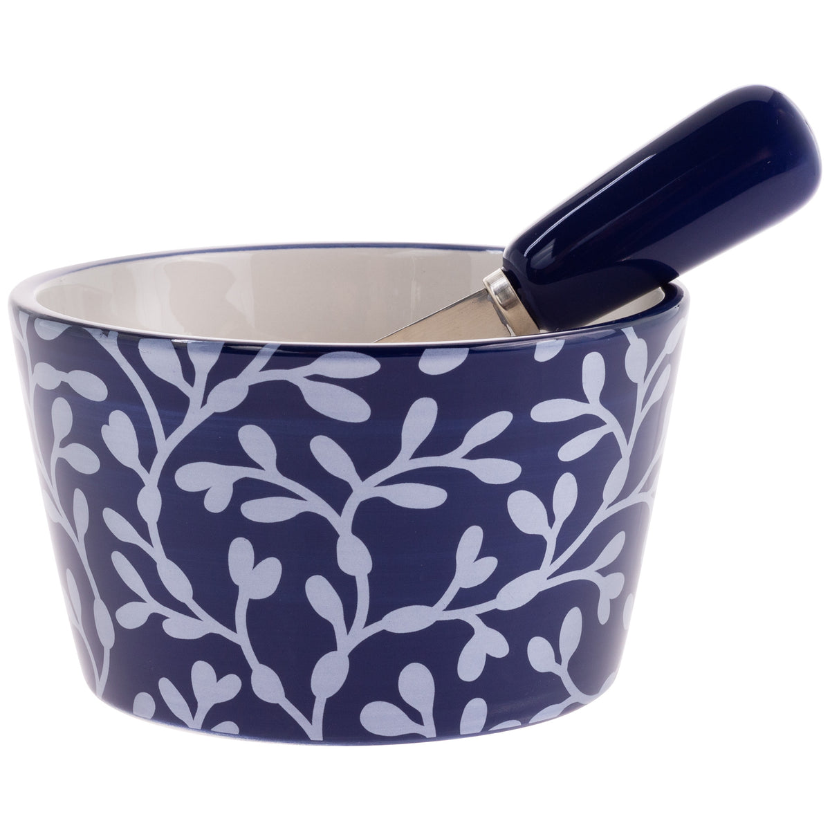 Navy Seaweed Bowl & Spreader Set