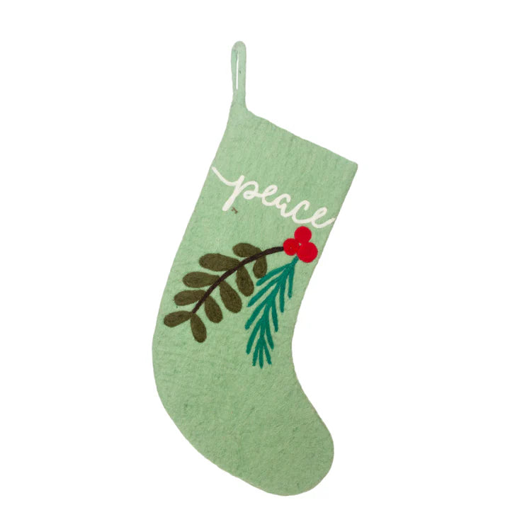 Peace Felt Stocking