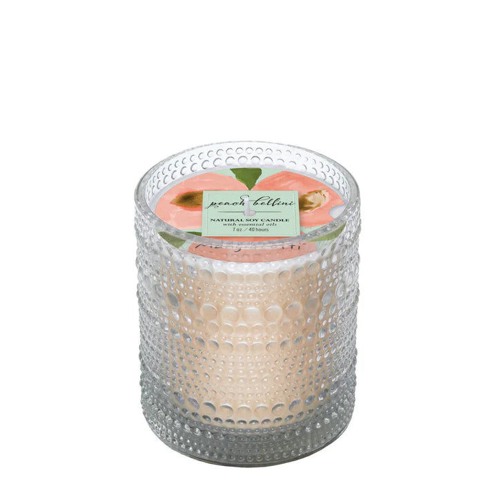 Peach Bellini Natural Soy Wax Candle 7 oz.