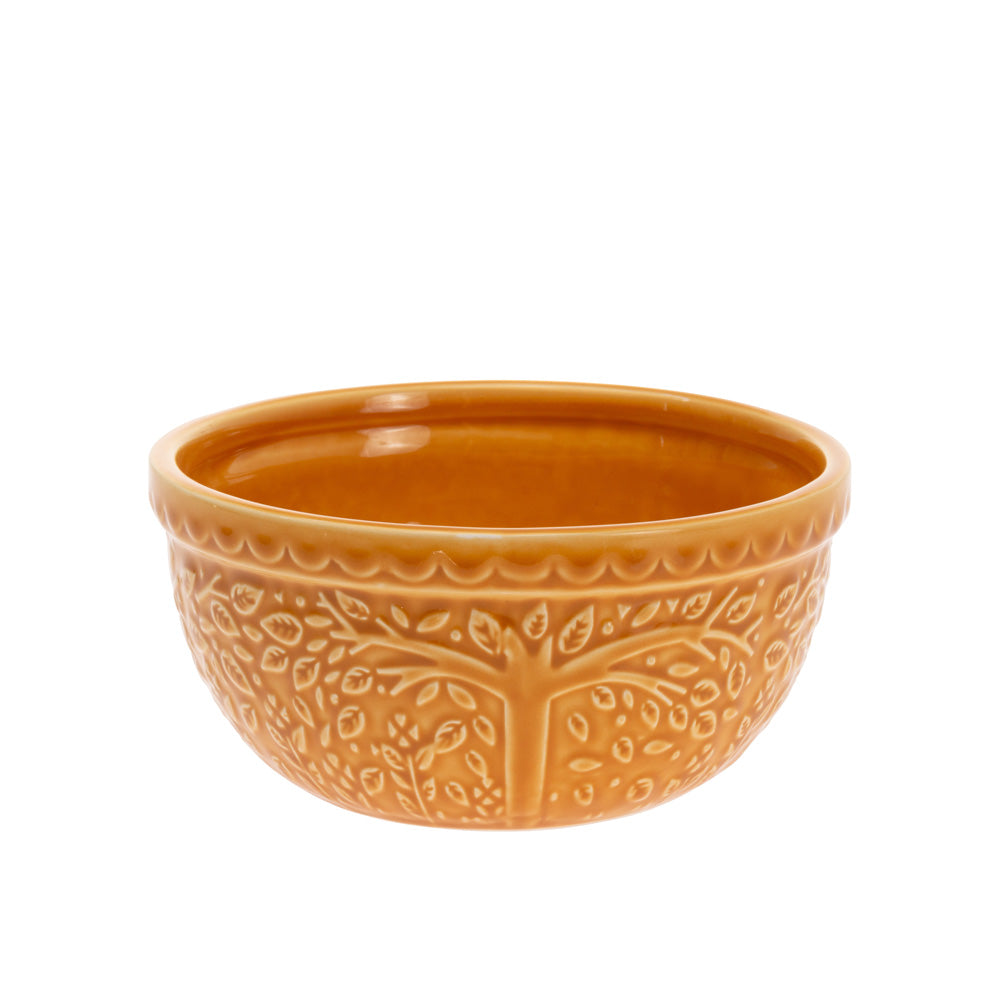 Saffron Leaf Embossed Bowl