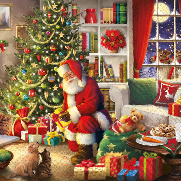 Santa Brings Gifts Cocktail Napkins