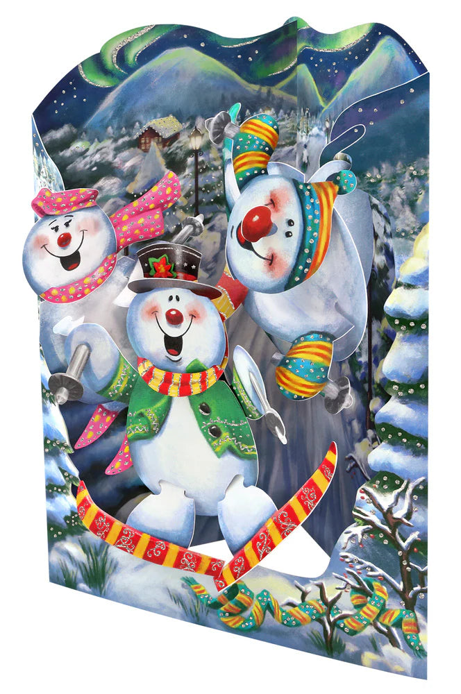 Snowmen Santoro Swing Card