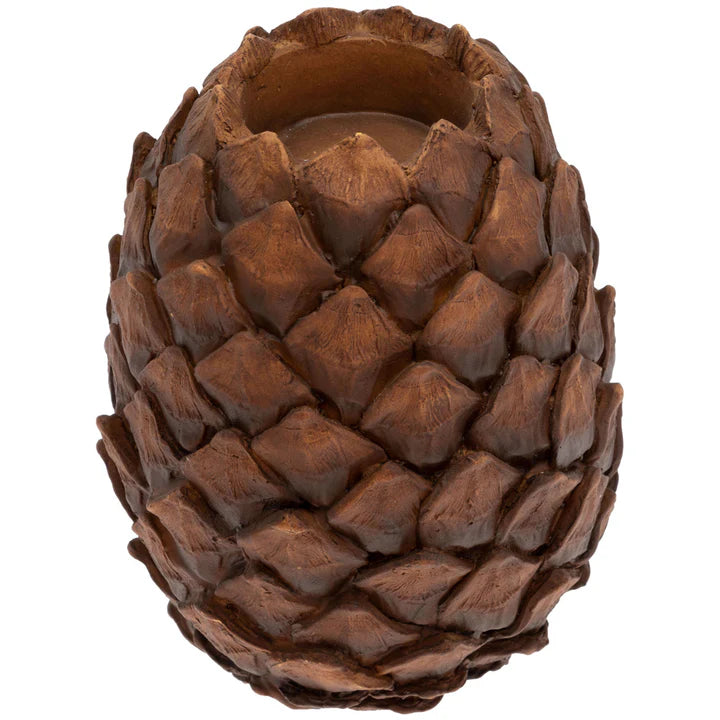 Tall Natural Pinecone Tealight Holder