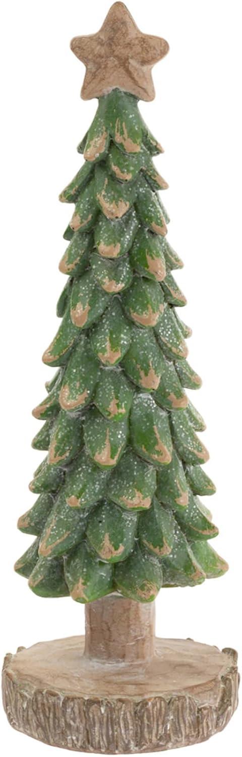 Small Weathered Green Tree With Star