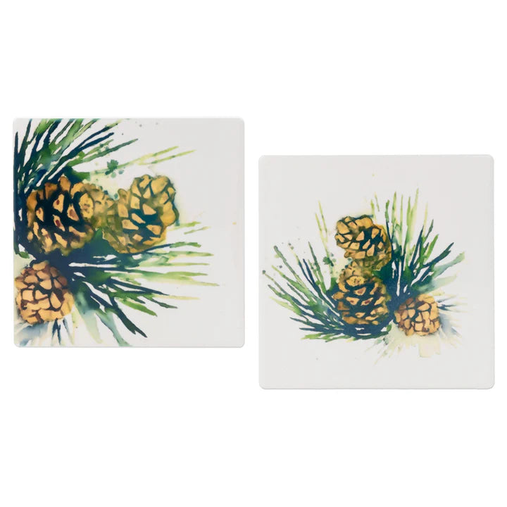 White Spruce Ceramic Coaster