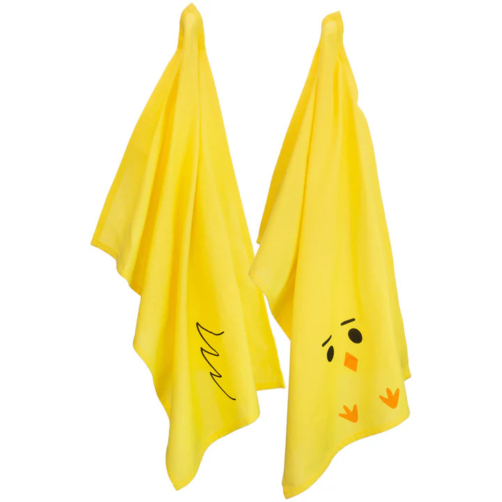 Yellow Chick Tea Towels Set of 2