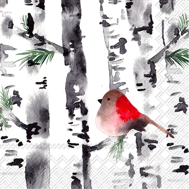 Boston International IHR Bird in Birch Cocktail Napkins C802700