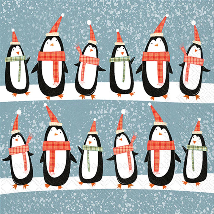 Boston International IHR Chistmas Penguins Cocktail Napkins C058200