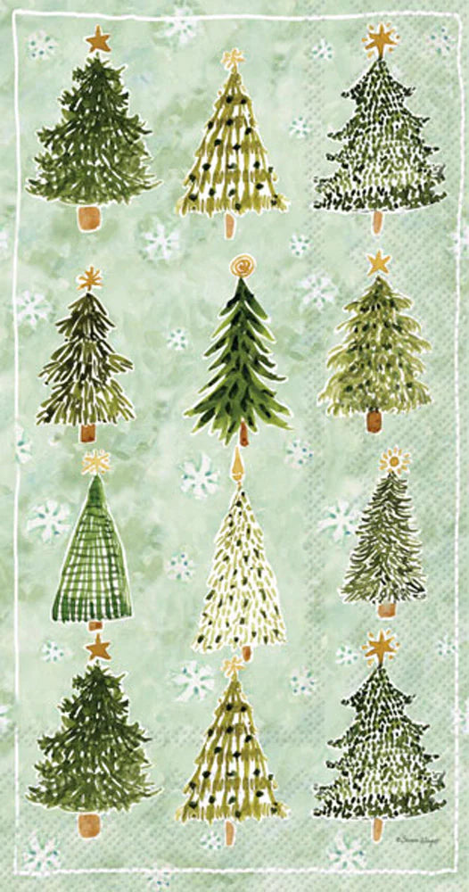 Boston International IHR Christmas Tree Pattern Guest Towels BF1028000