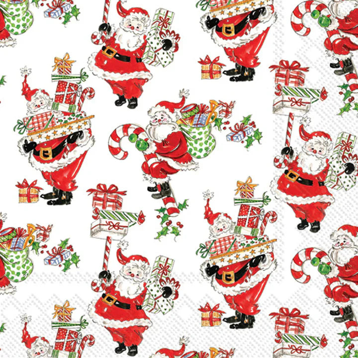 Boston International IHR Holly Jolly Santas Cocktail Napkins C981900