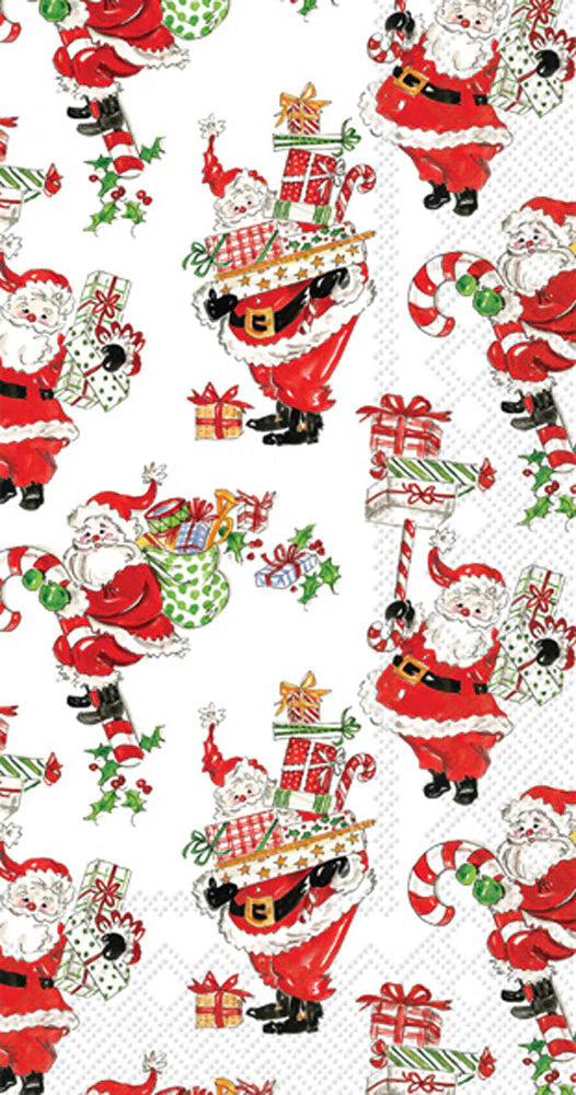 Boston International IHR Holly Jolly Santas Guest Towels BF981900