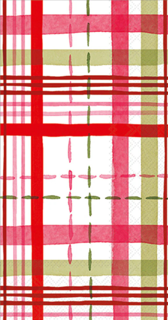 Merry Berry Plaid Guest Towels