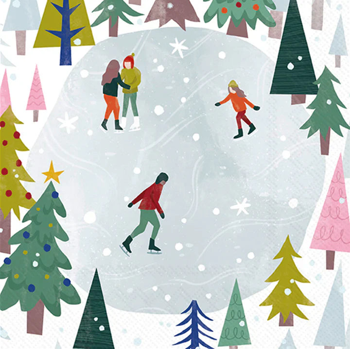 Boston International IHR Skate Pond Cocktail Napkins C057100