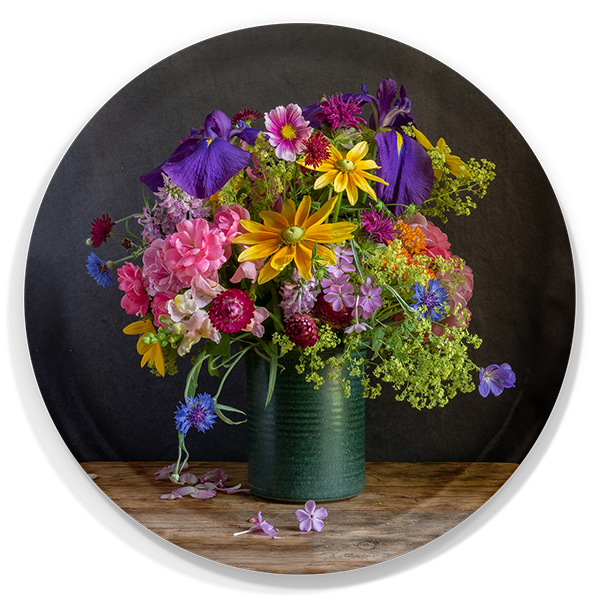 All The Summer Flowers Round Tray