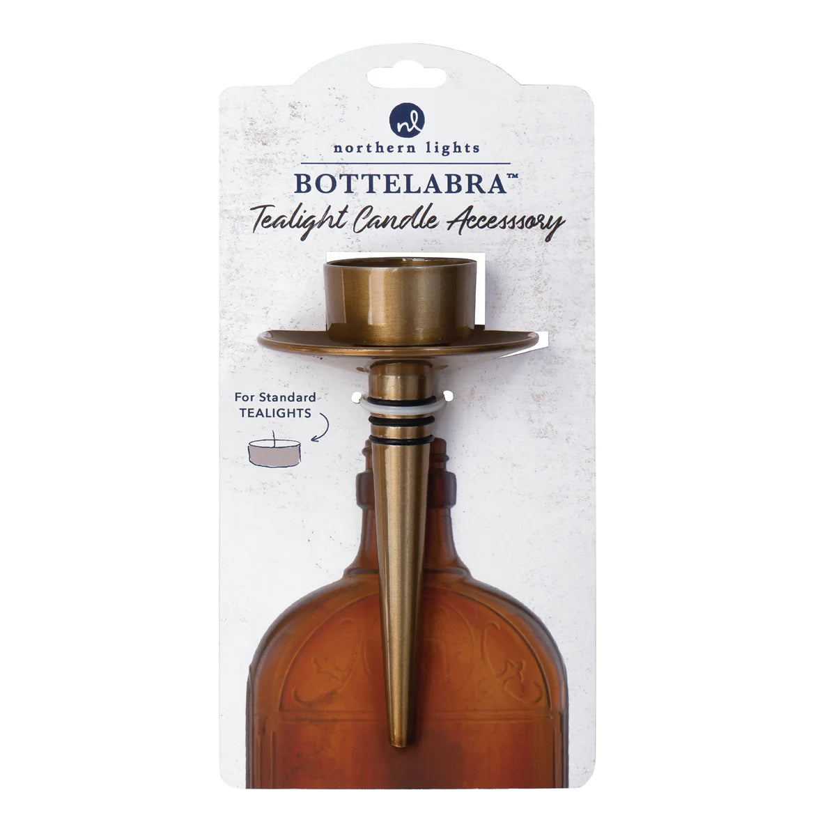 Bottleabra Gold Tealight Bottle Candleholder
